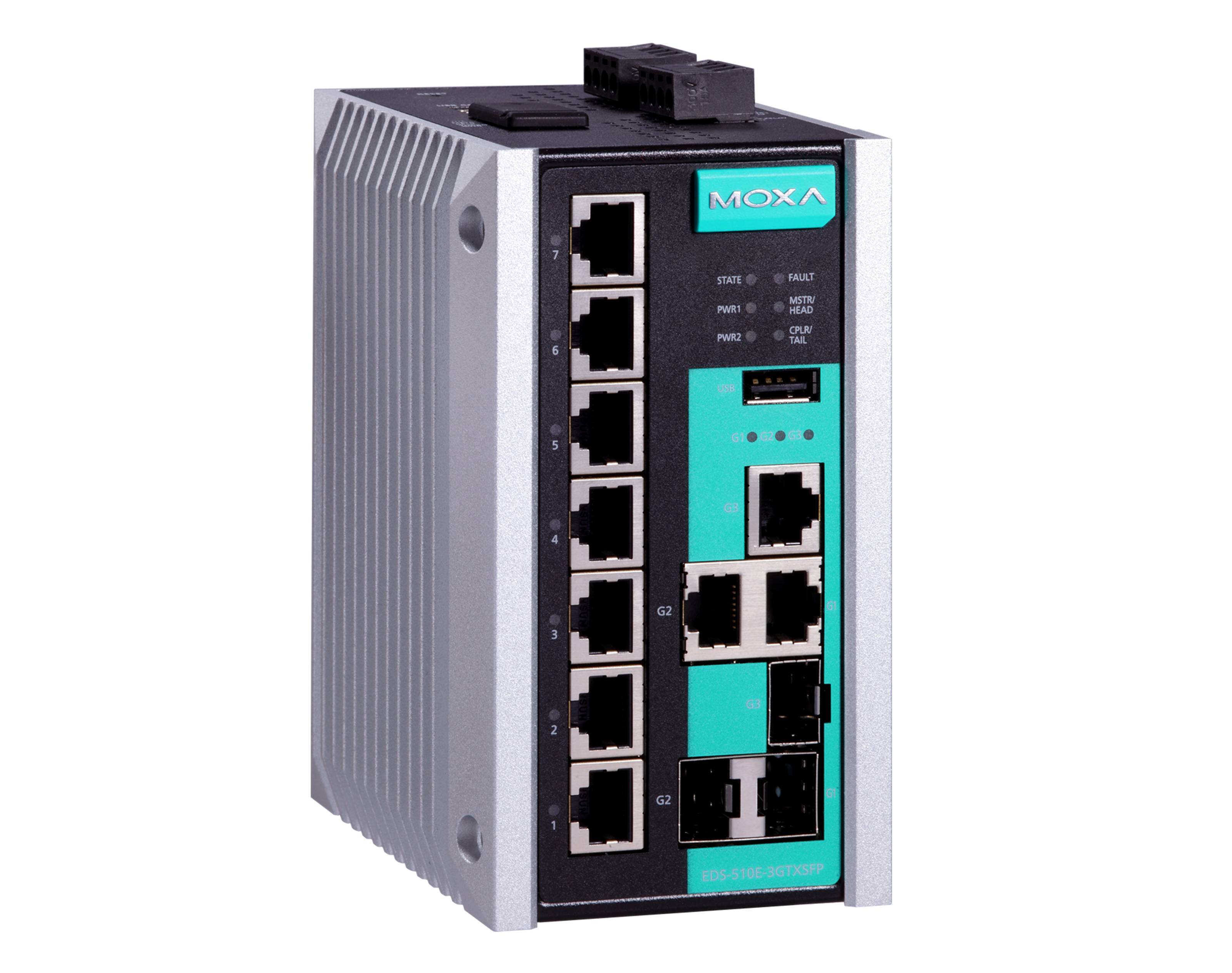 Moxa EDS 510E 3GTXSFP T Industrial Ethernet Switches