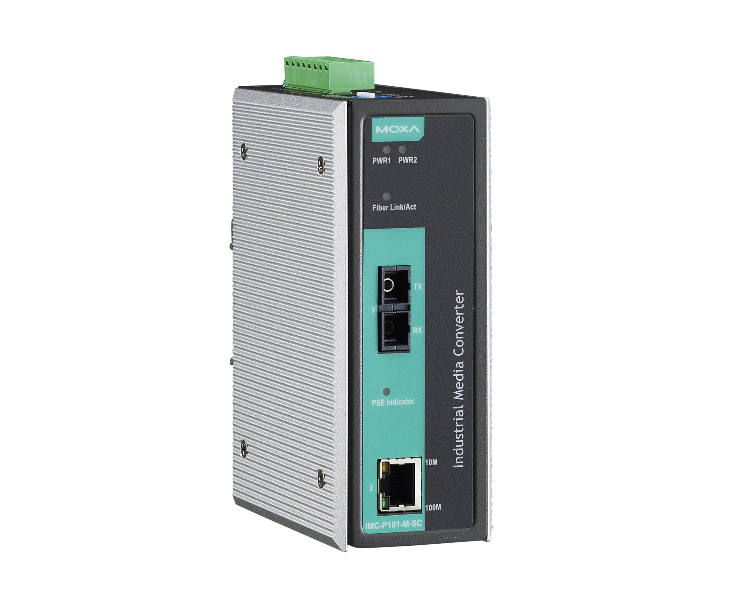 Moxa IMC-P101-S-SC-T PoE | Industrial Ethernet Media Converters